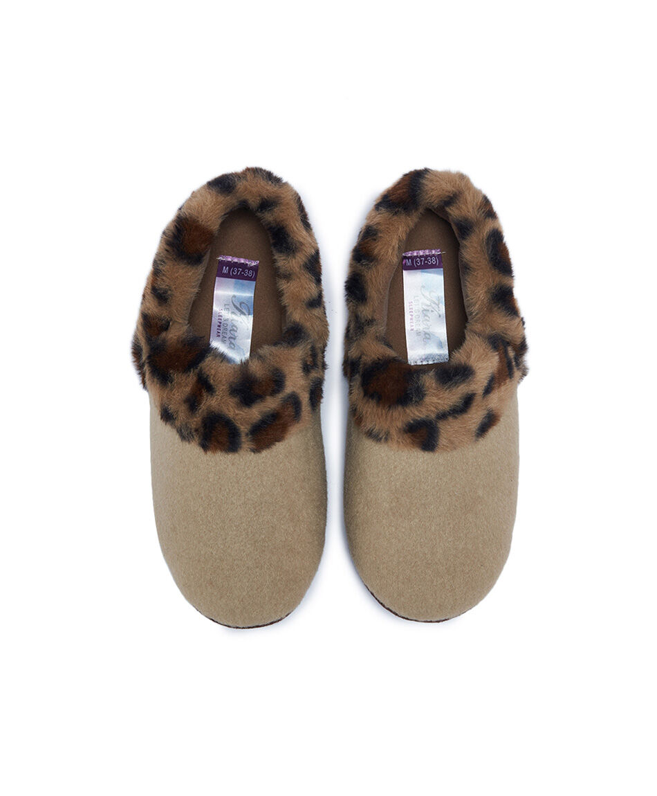 Pantuflas mujer animal print
