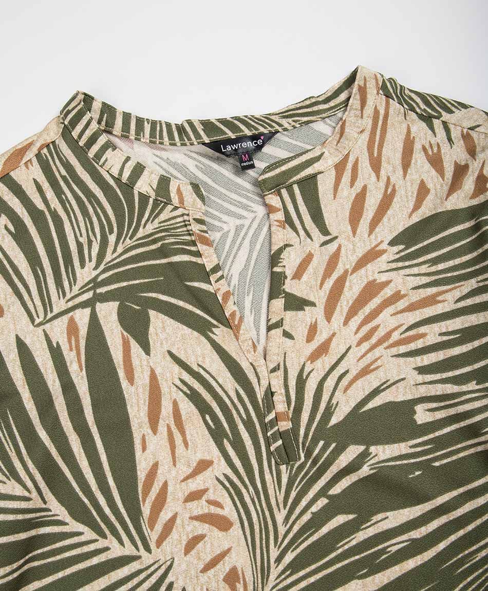 Polera mujer estampada mao verde