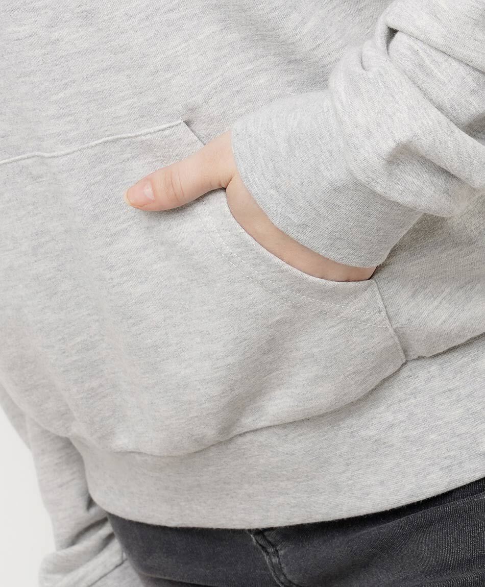 Poler&oacute;n mujer b&aacute;sico gris