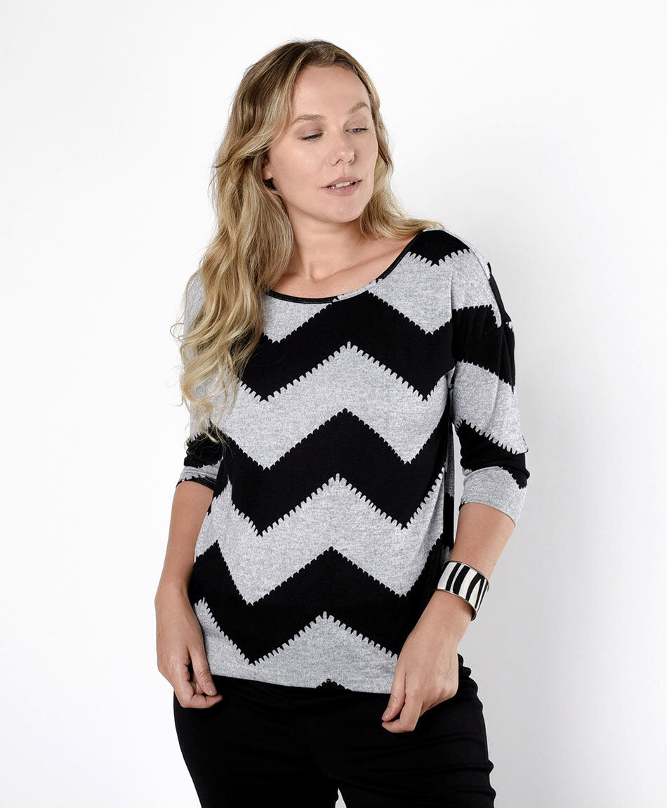 Polera mujer zigzag
