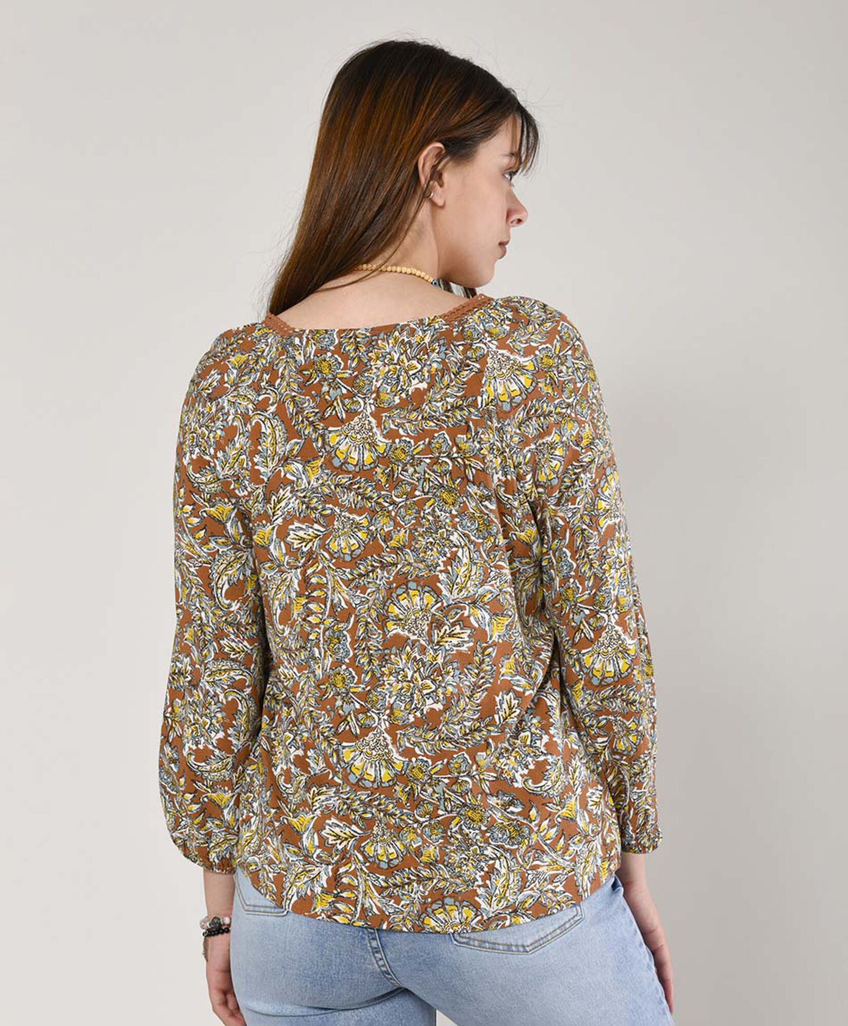 Blusa mujer encaje flores Blusa mujer encaje flores