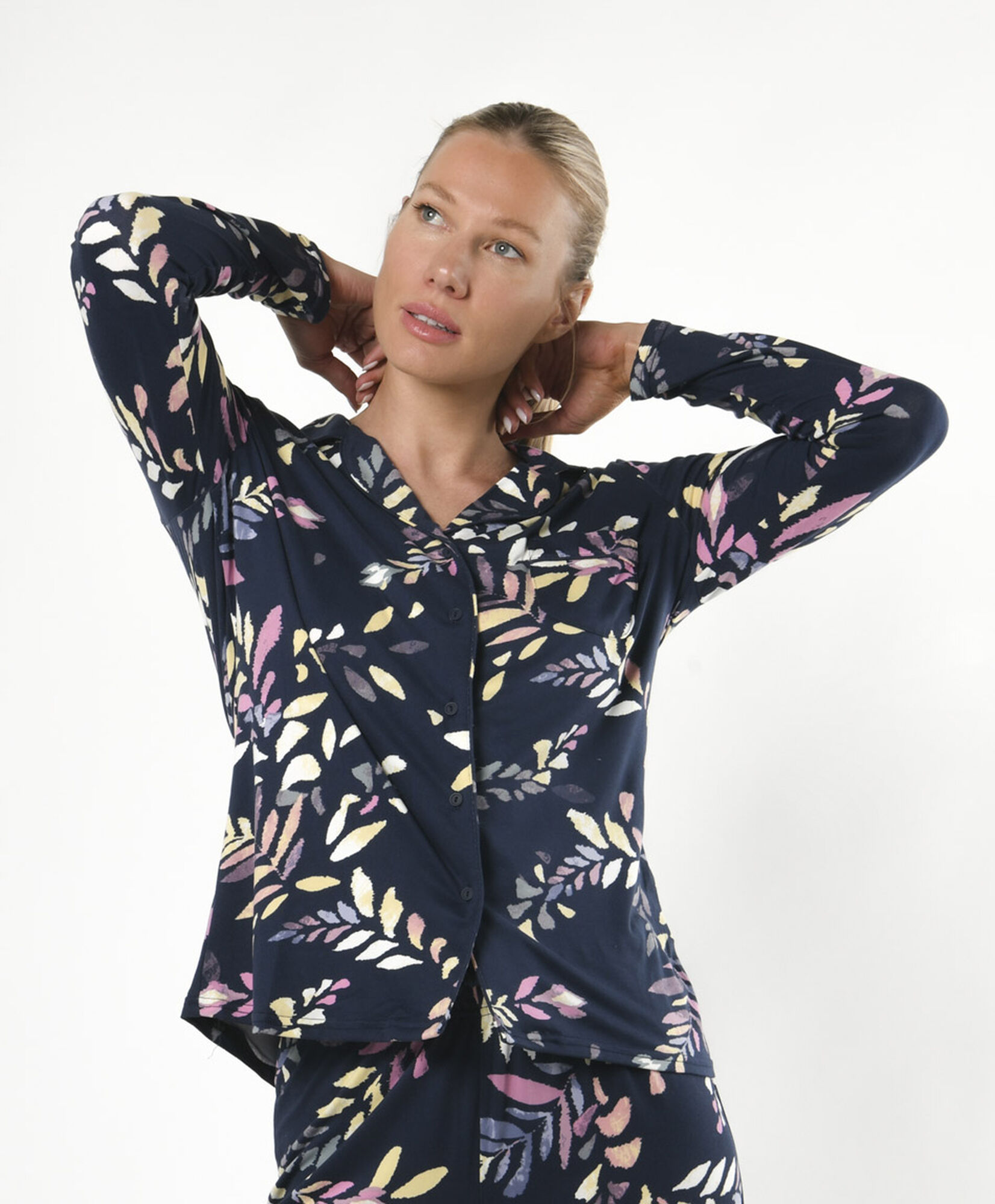 Pijama mujer camisero floreado Pijama mujer camisero floreado