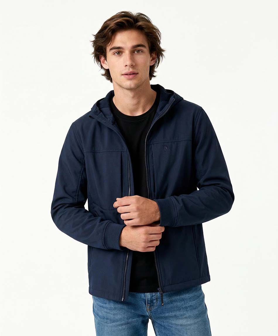 Chaqueta hombre softshell capucha