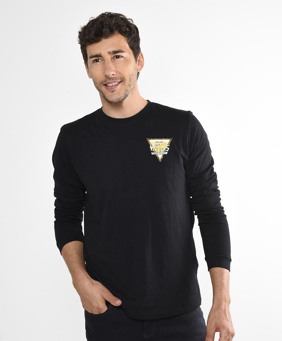 Polera manga larga cuello redondo