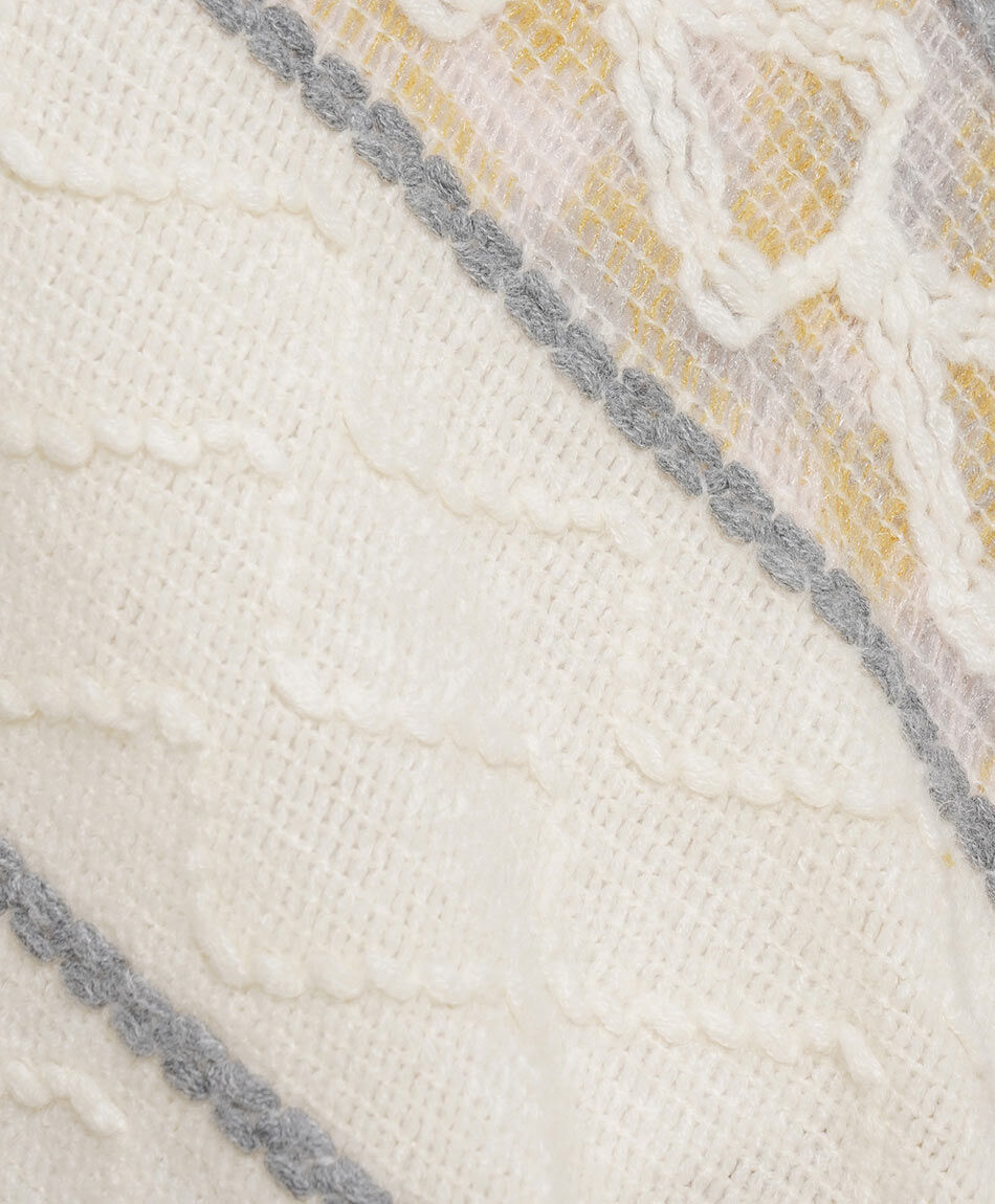 Poncho mujer rombos cuello alto