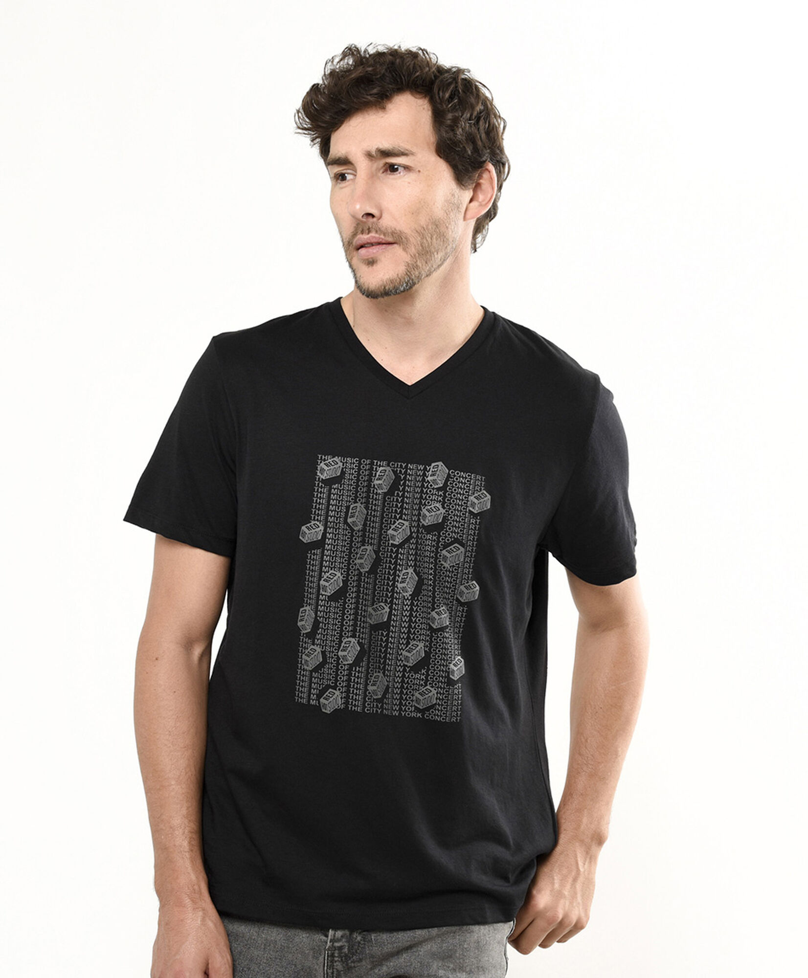 Polera hombre print frontal Polera hombre print frontal
