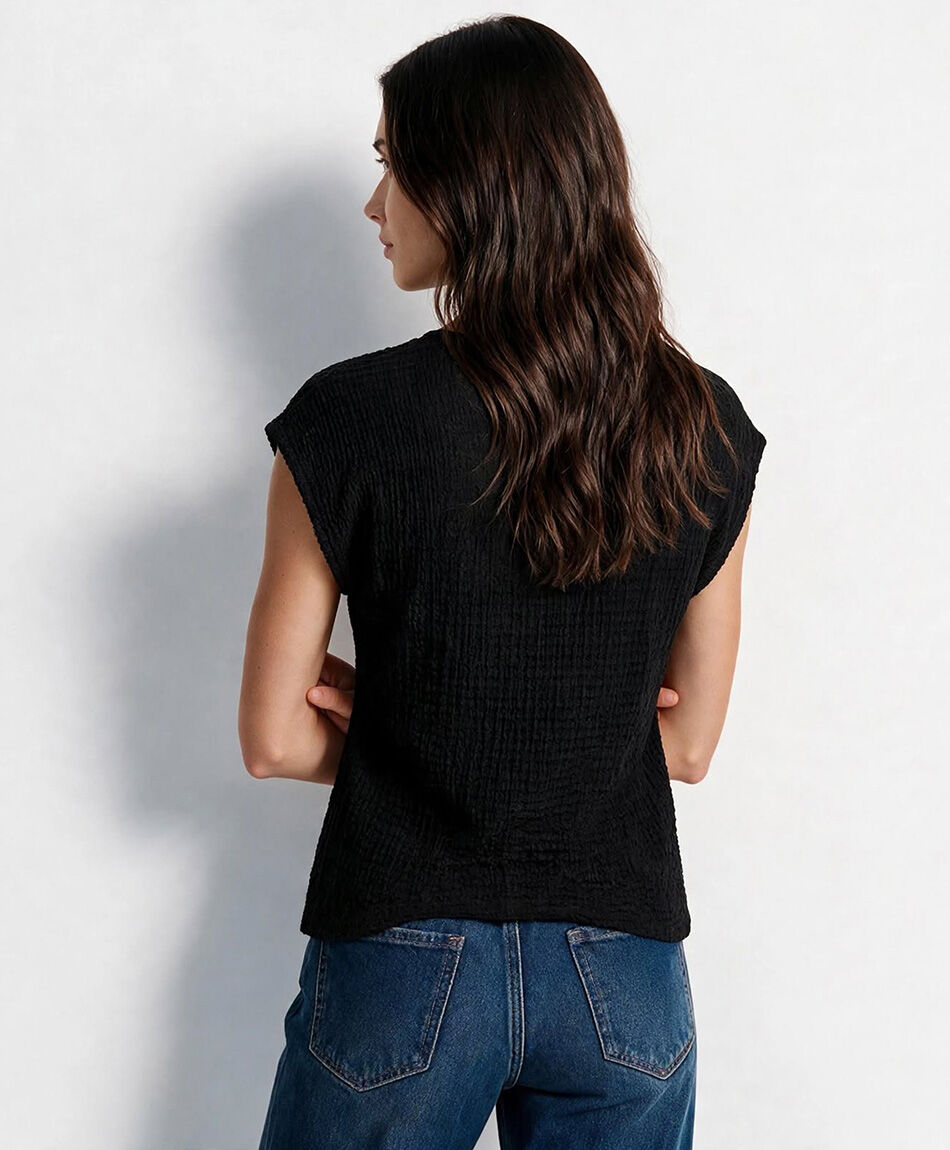 Polera mujer botones
