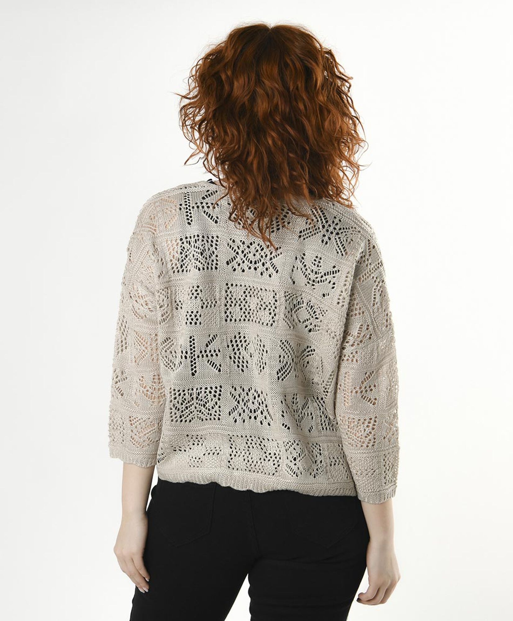Cardigan mujer calado lazo Cardigan mujer calado lazo