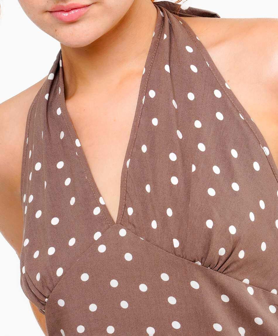 Blusa mujer lunares white