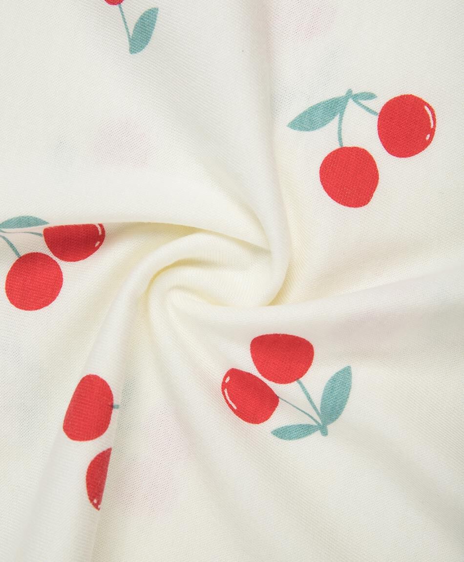 Polera beb&eacute; vuelos cerezas