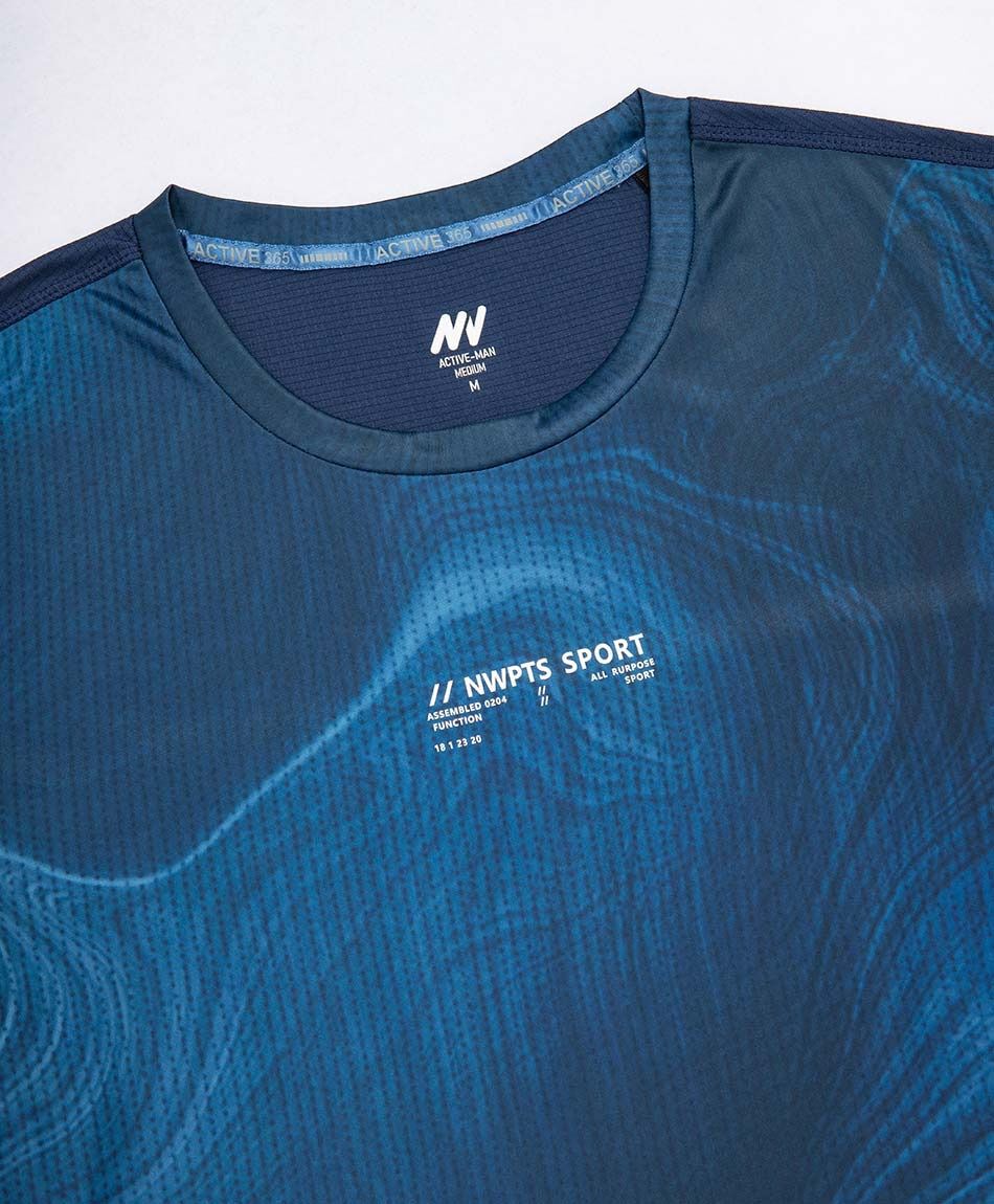 Polera deportiva hombre ondas