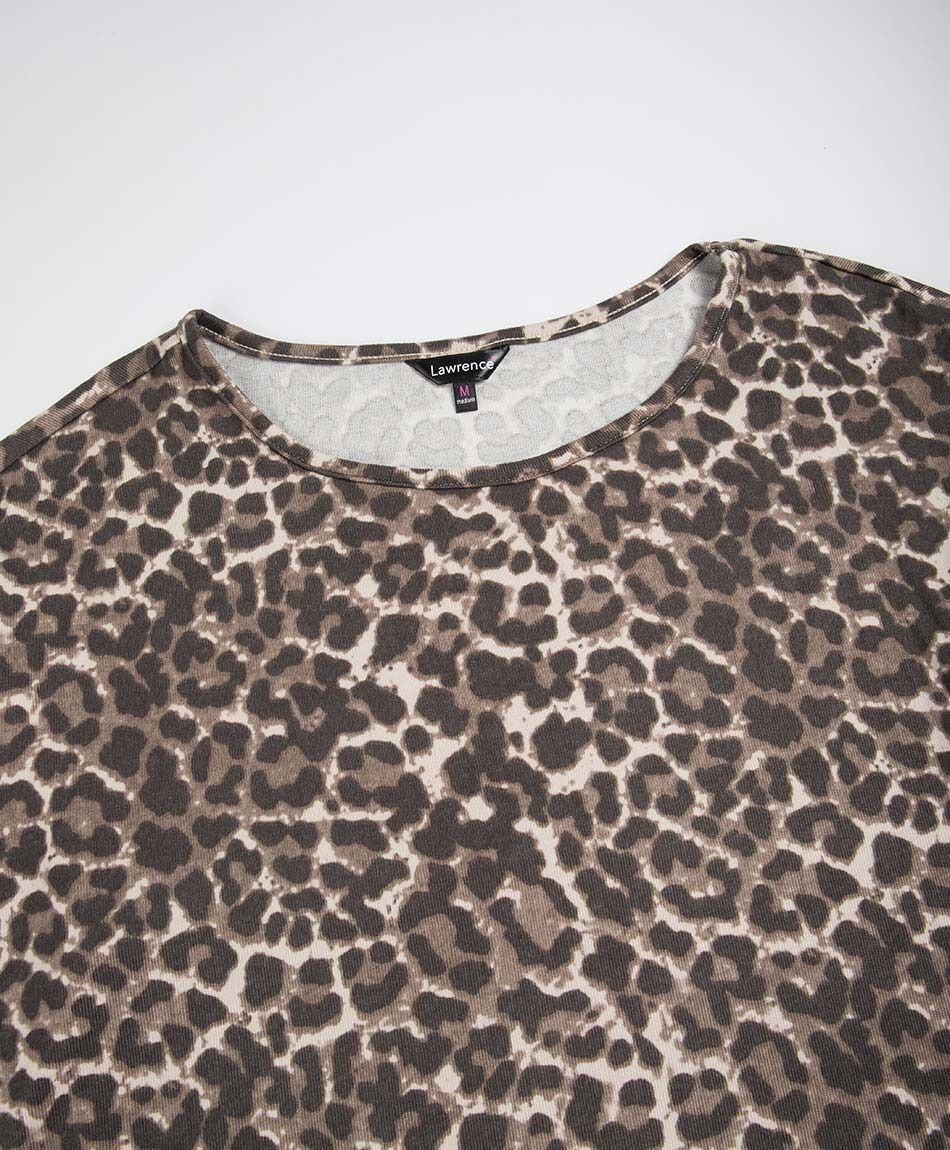 Polera mujer animal print lanosa