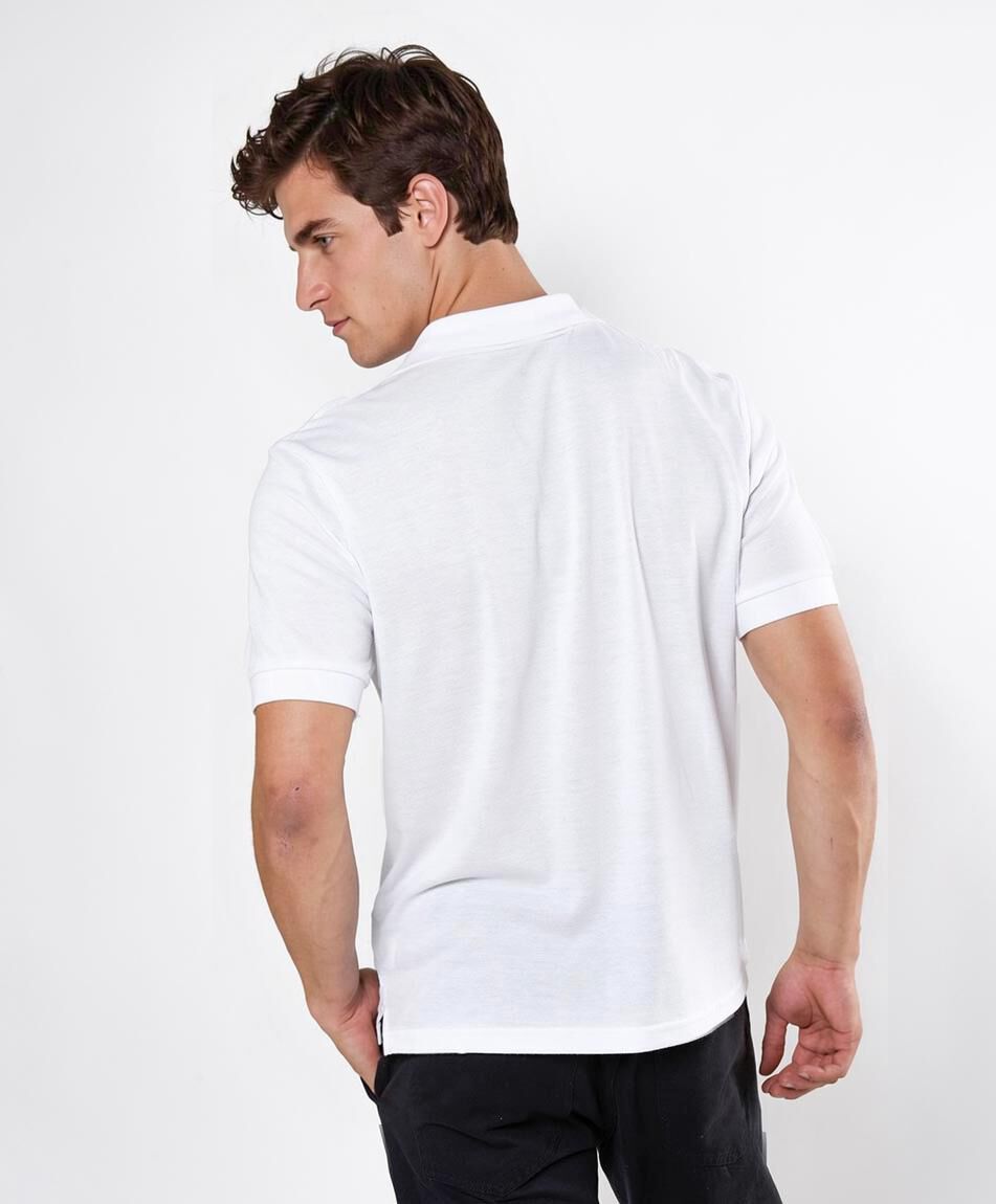 Polera hombre lisa cuello piqu&eacute;
