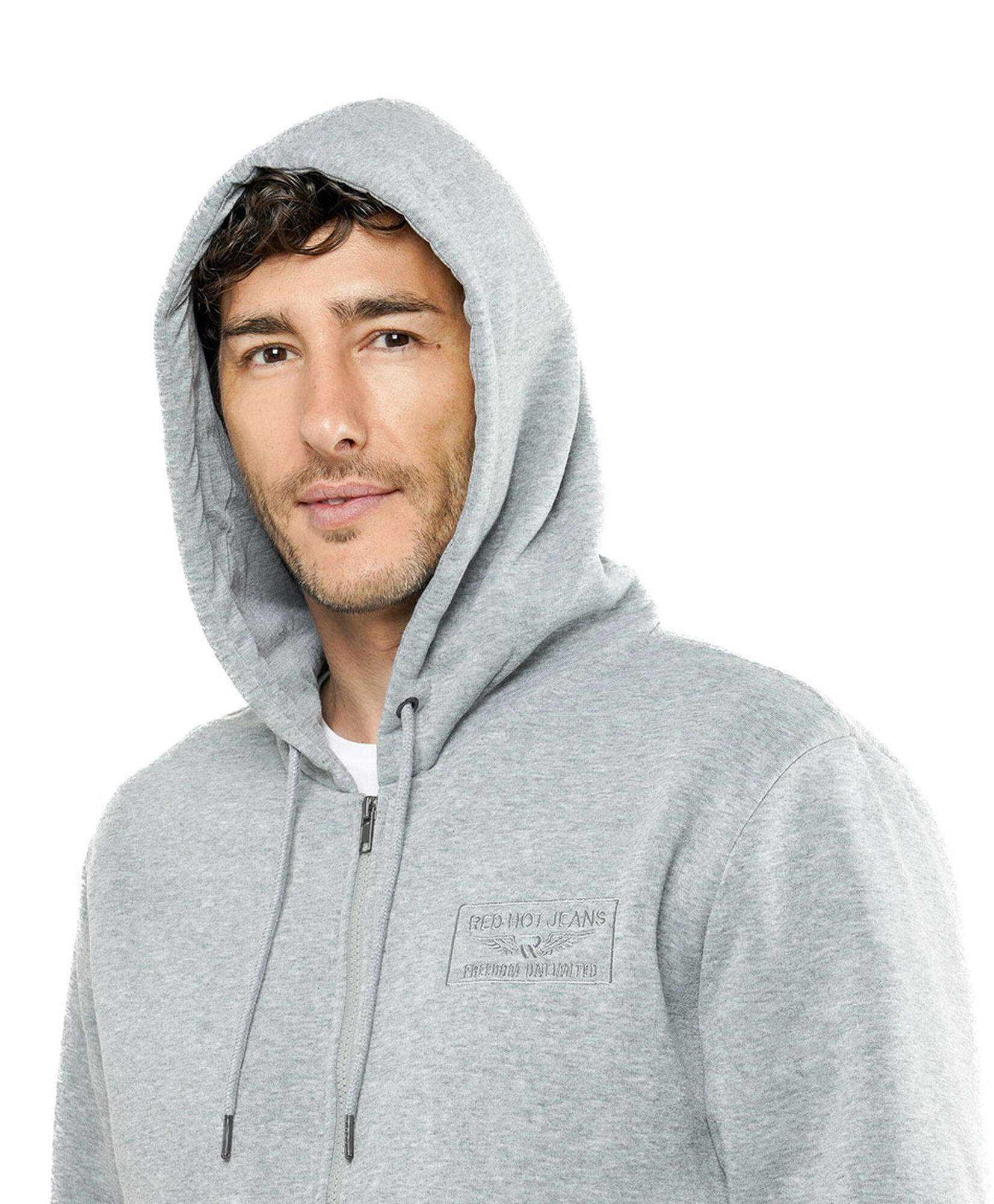 Polerón hombre liso cierre entero Polerón hombre liso cierre entero