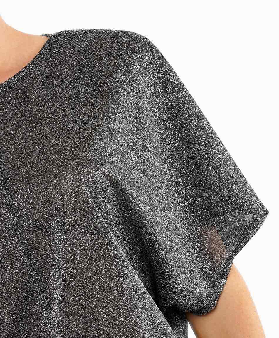Polera mujer capa  brillante lisa drack