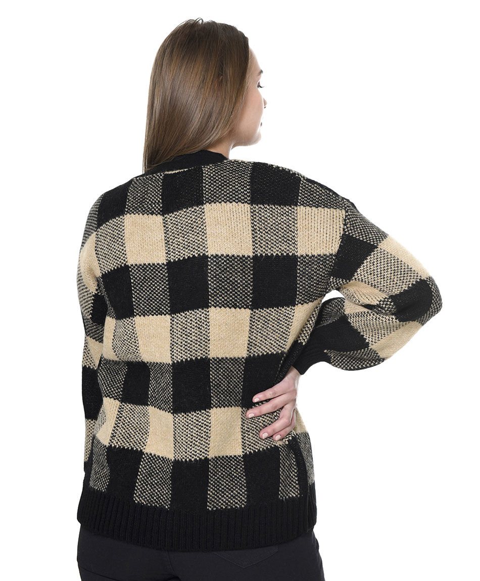 Cardigan jacquard escoces