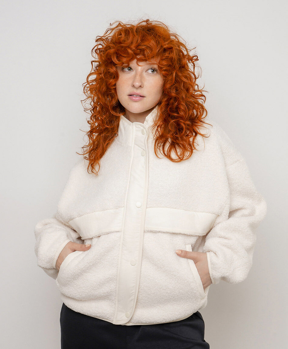 Chaqueta mujer polar white