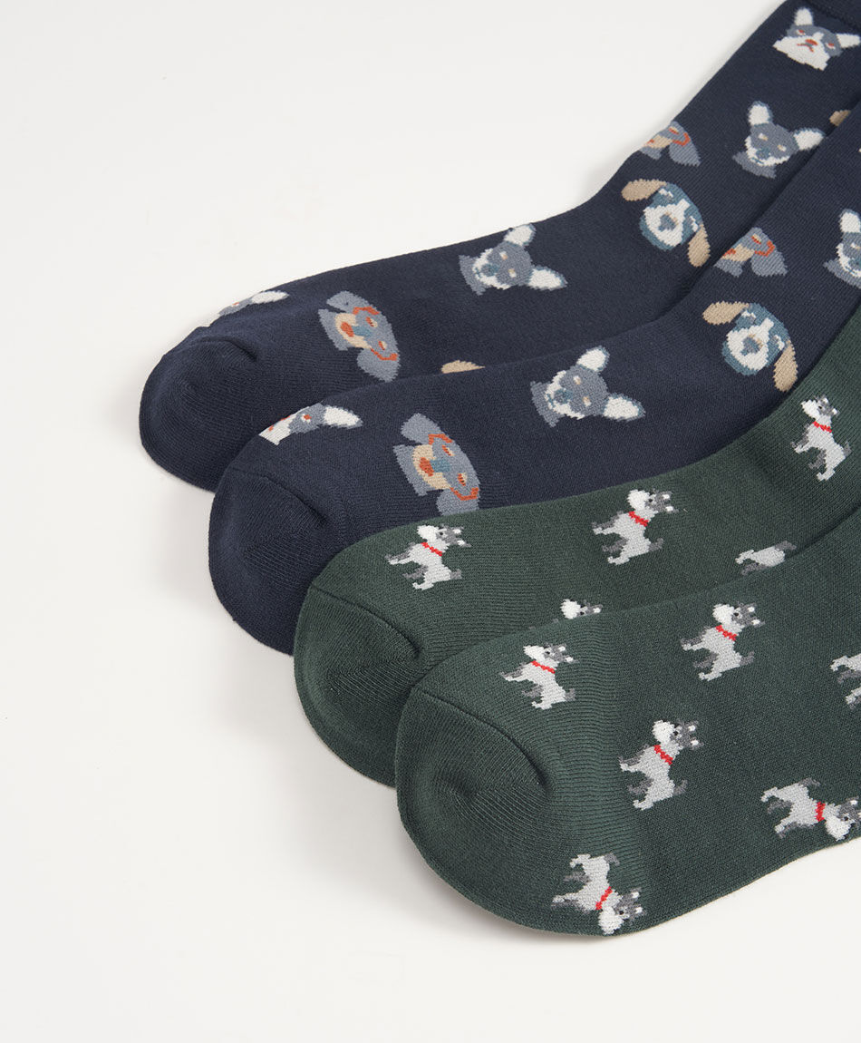 Pack 2 calcetines hombre perritos