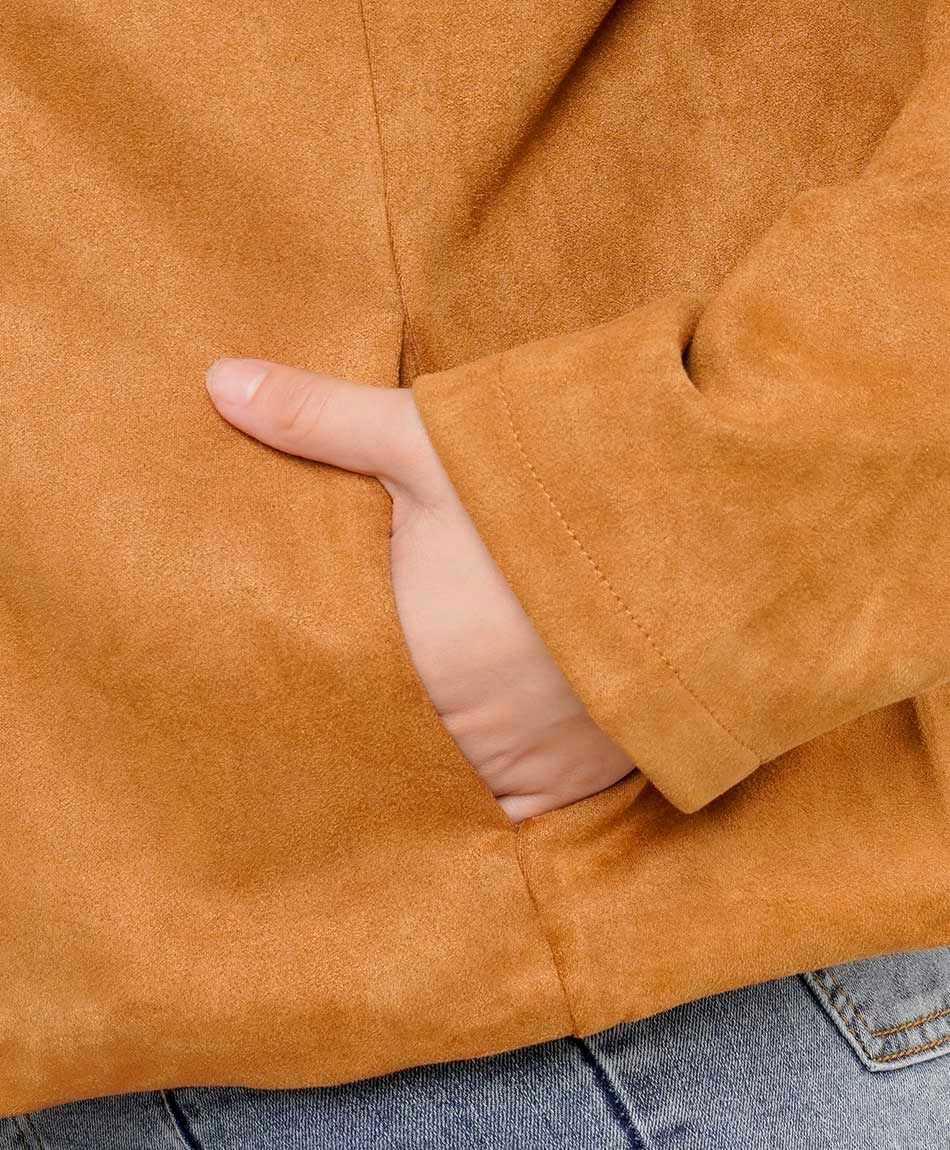 Chaqueta mujer suede cierre