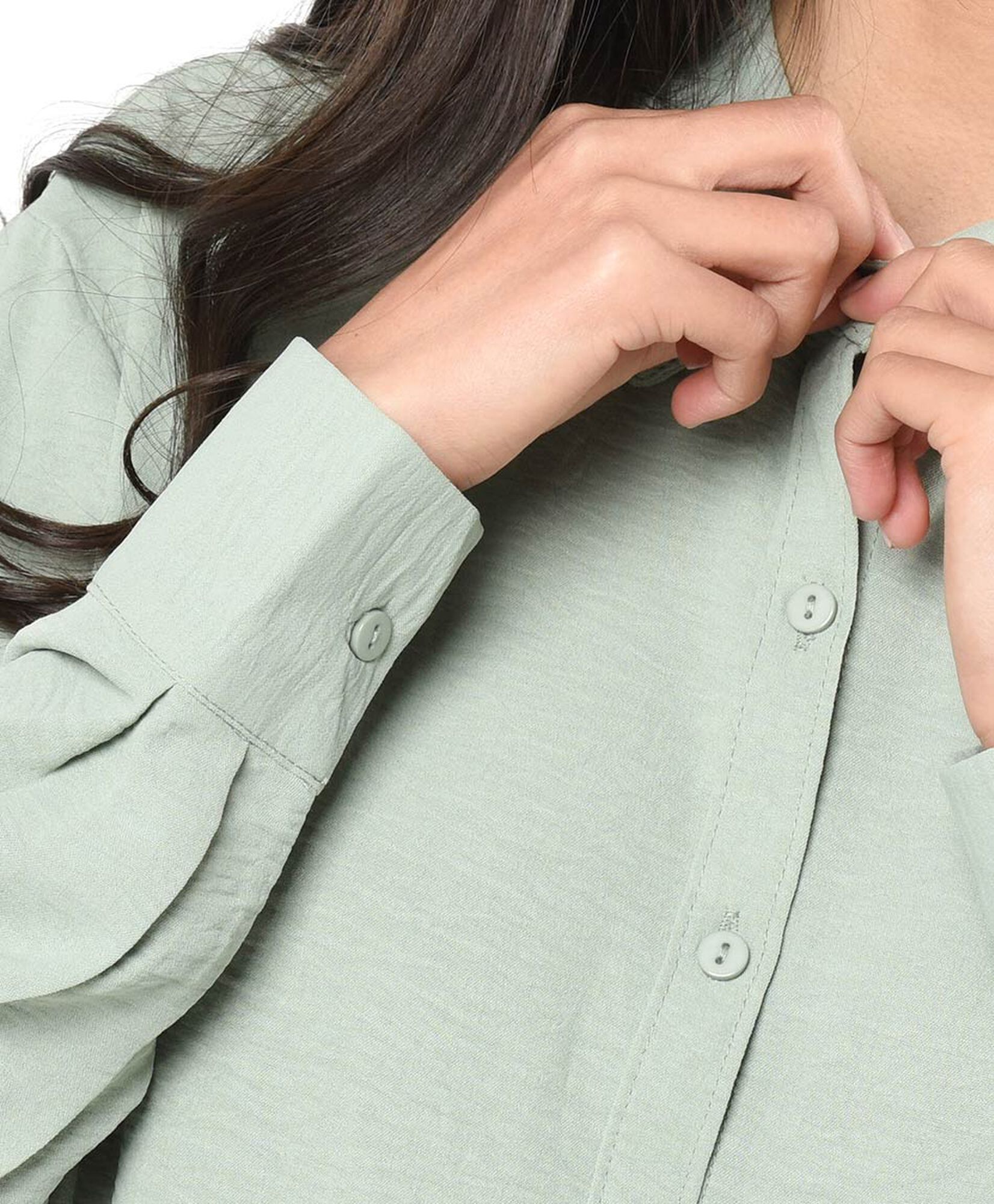 Blusa mujer camisera verde Blusa mujer camisera verde