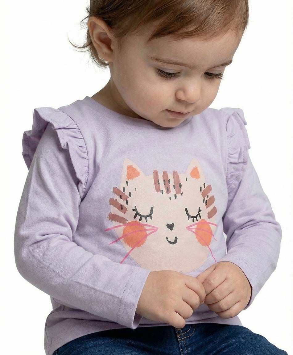 Polera beb&eacute; estampado adorable