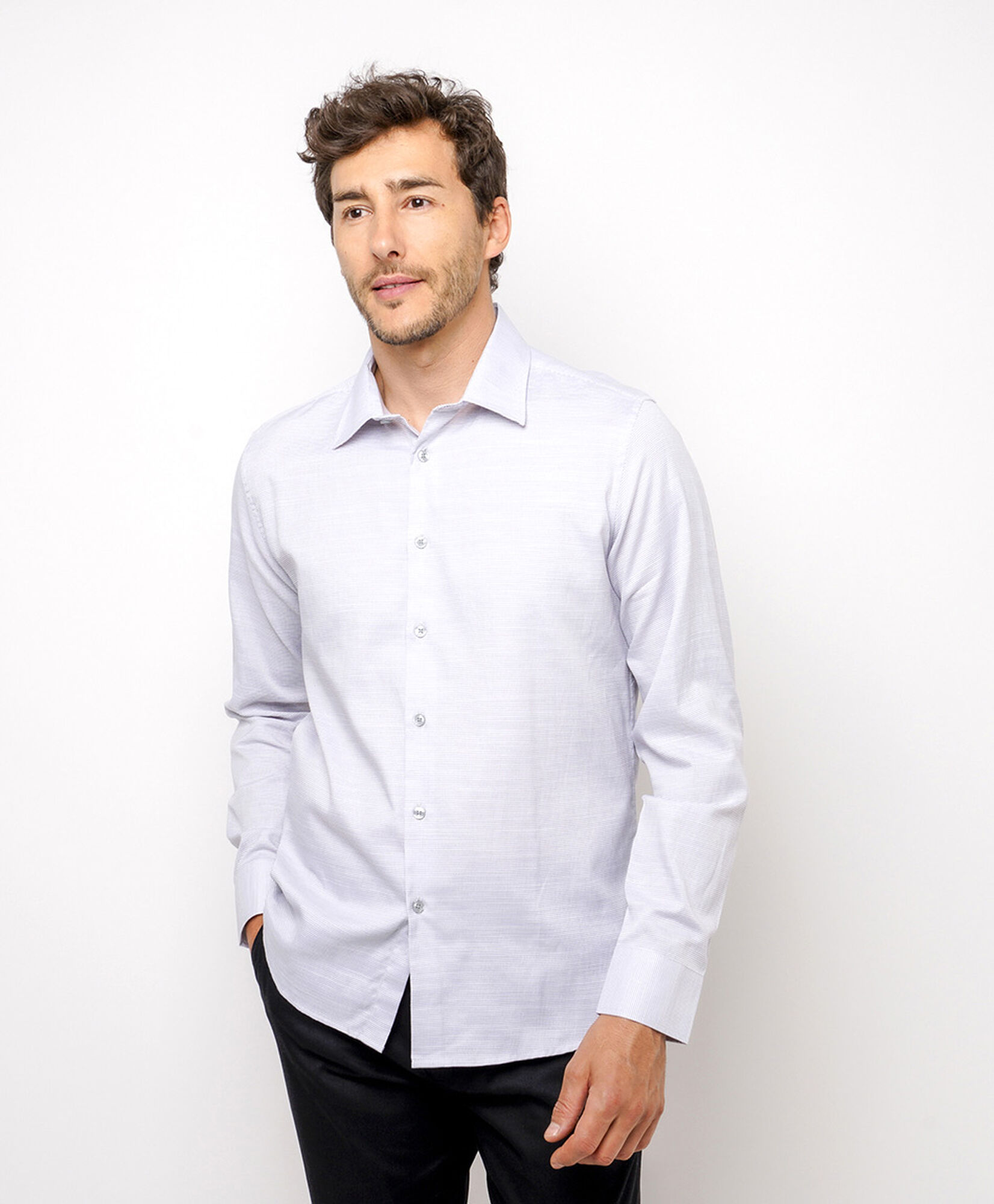Camisa hombre formal mini líneas Camisa hombre formal mini líneas
