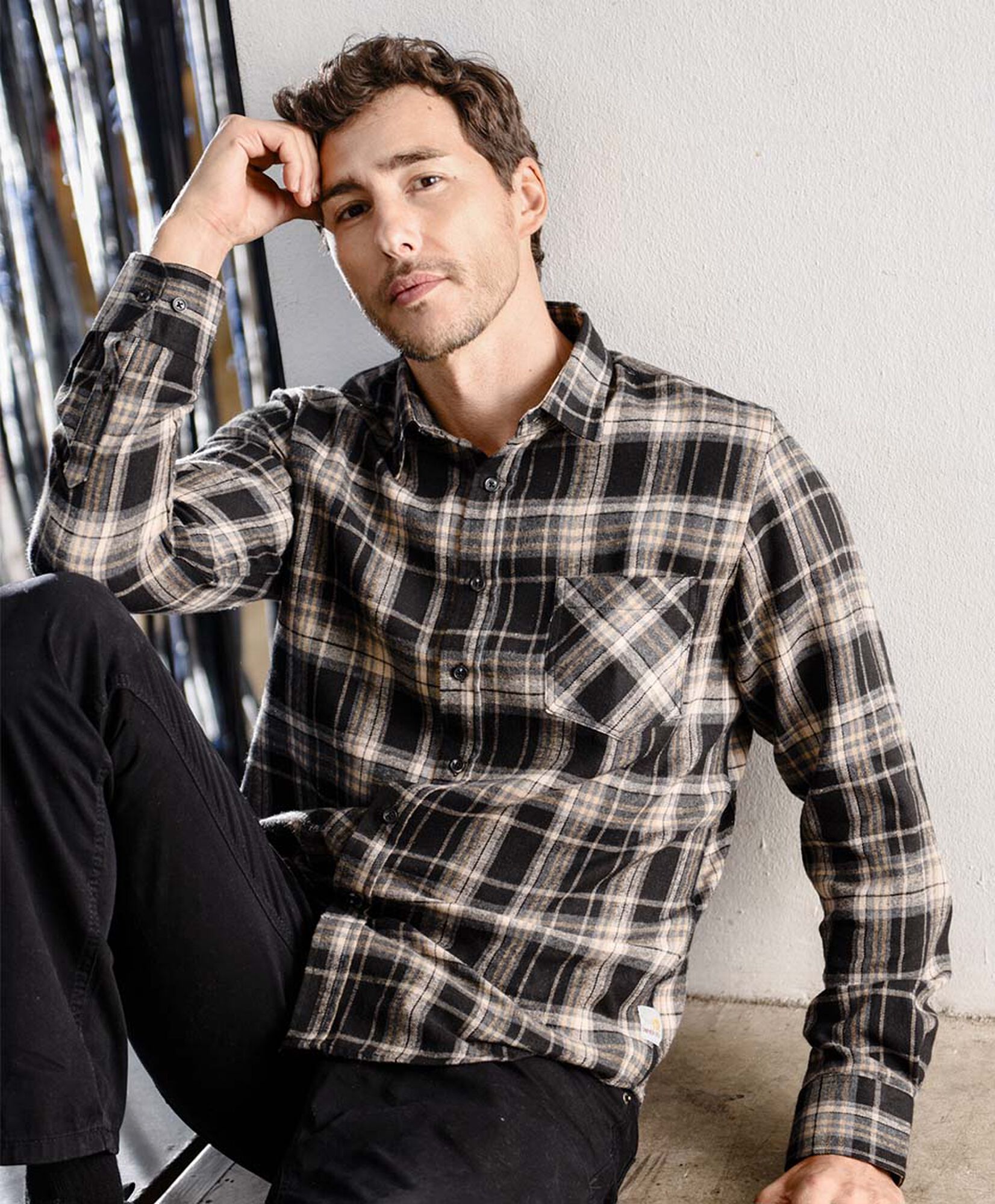 Camisa hombre franela café Camisa hombre franela café
