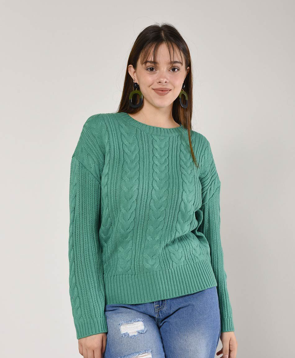 Sweater mujer trenzas
