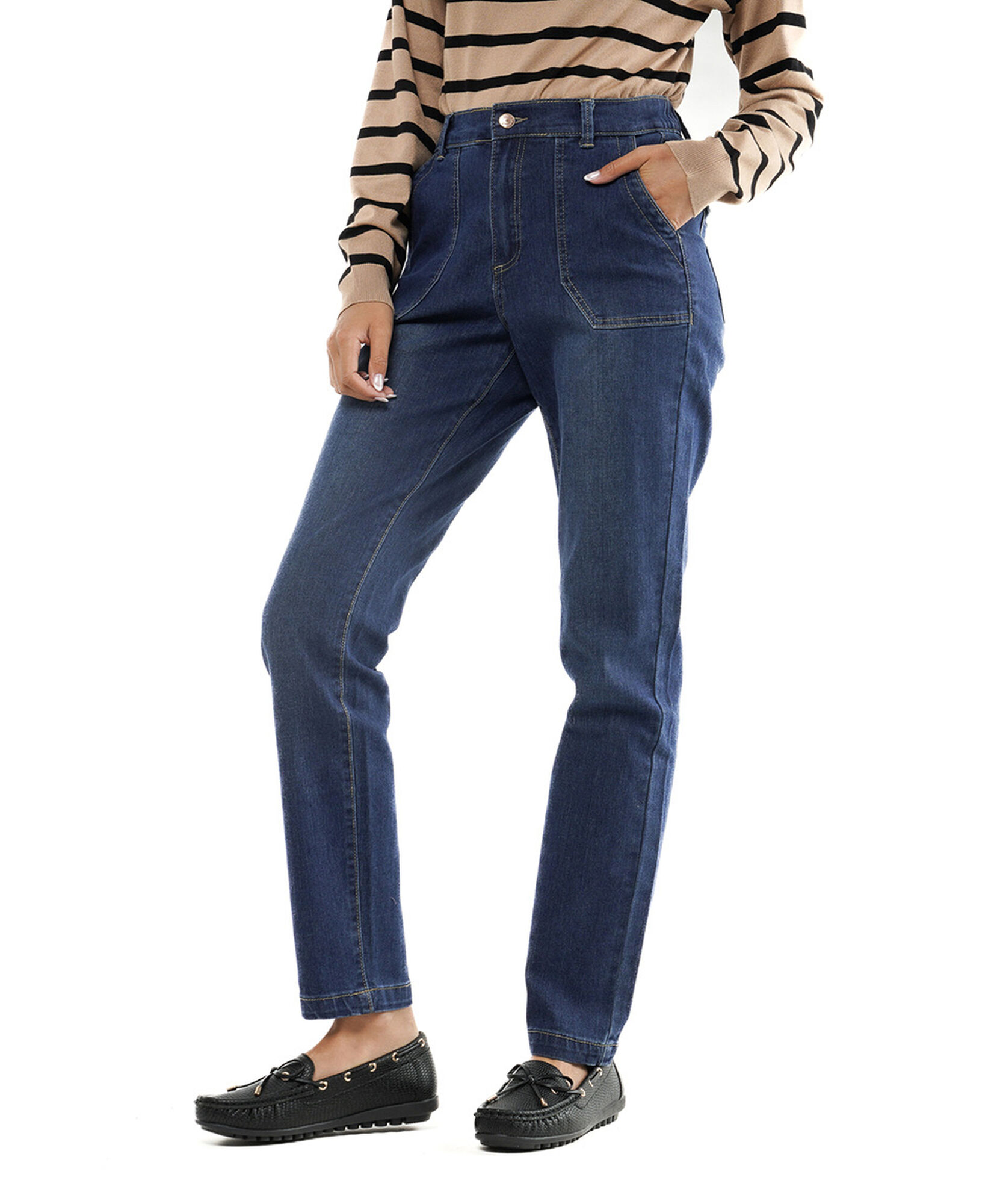 Jeans mujer bolsillo ancho skinny fit Jeans mujer bolsillo ancho skinny fit