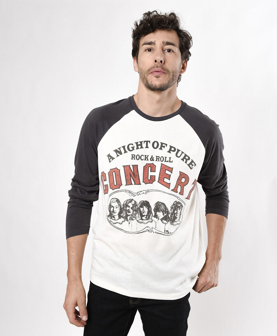 Polera hombre bicolor