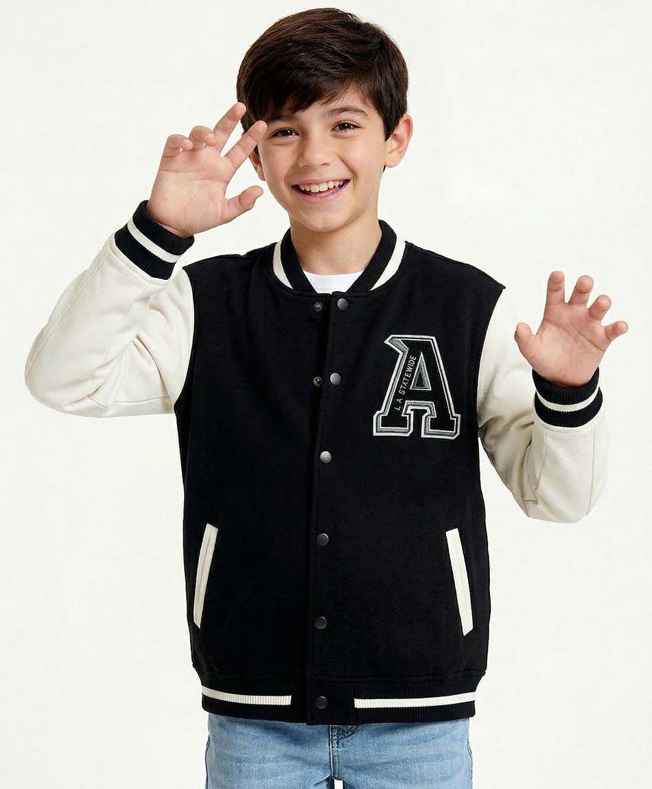 Chaqueta ni&ntilde;o estilo university