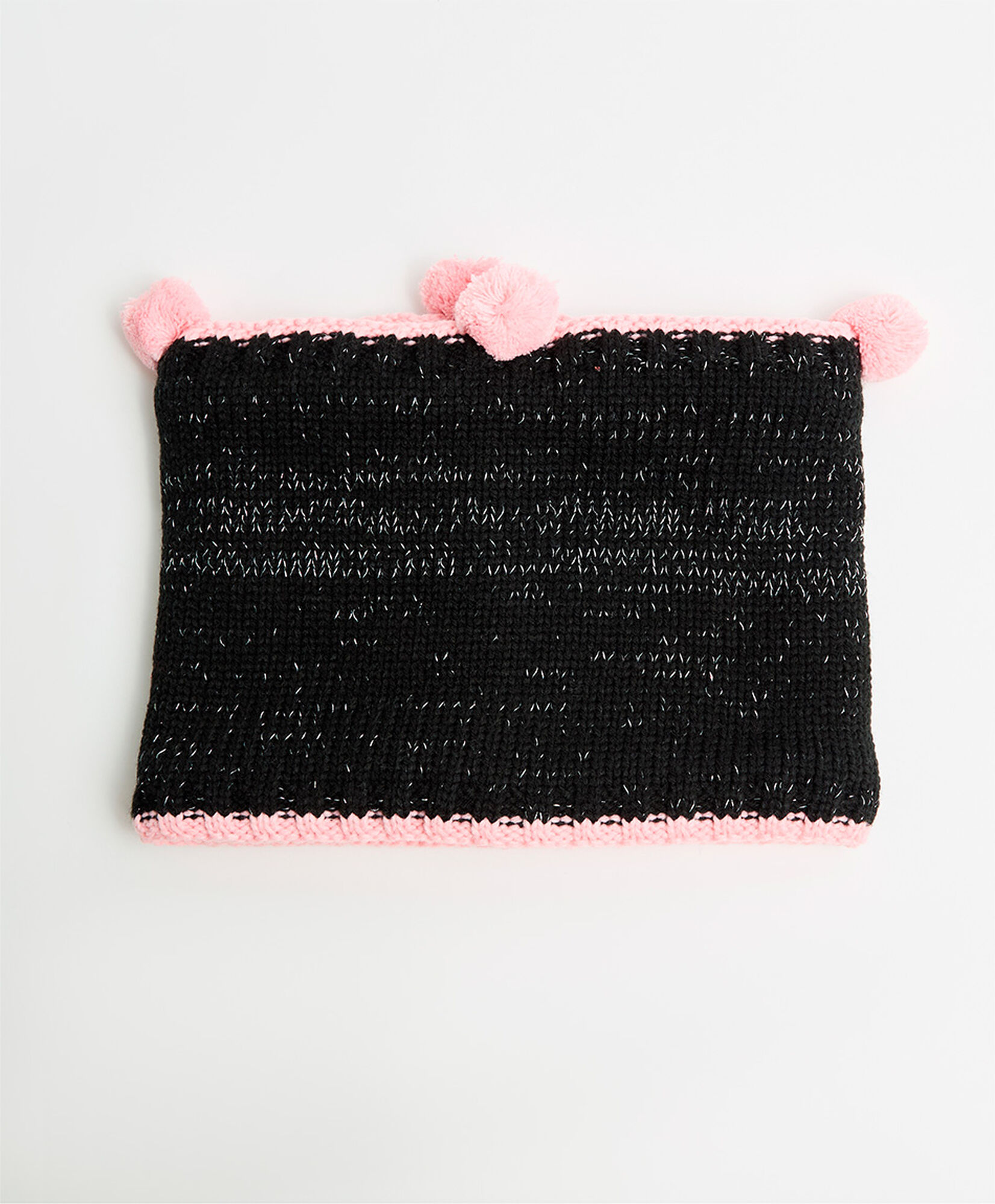 Cuello niña pompones rosados Cuello niña pompones rosados