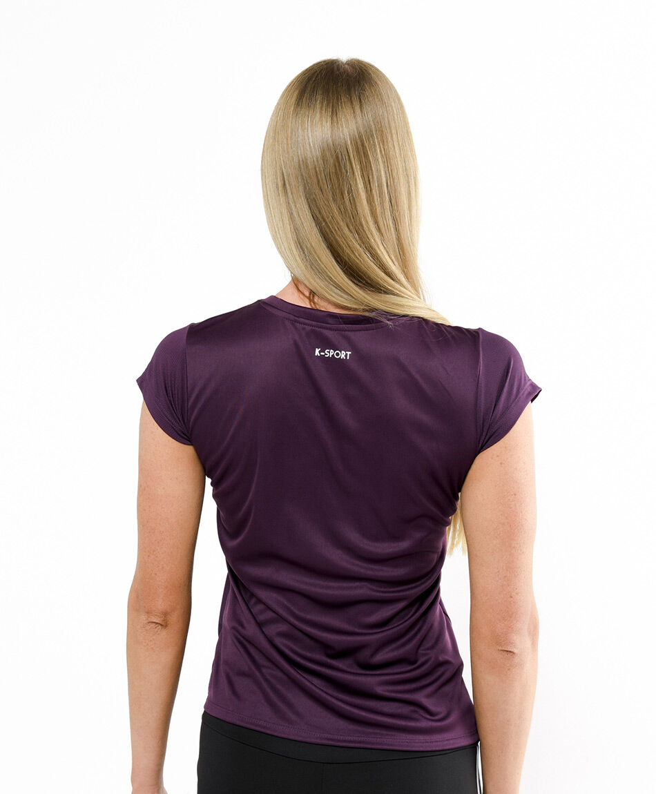 Polera deportiva mujer run mora
