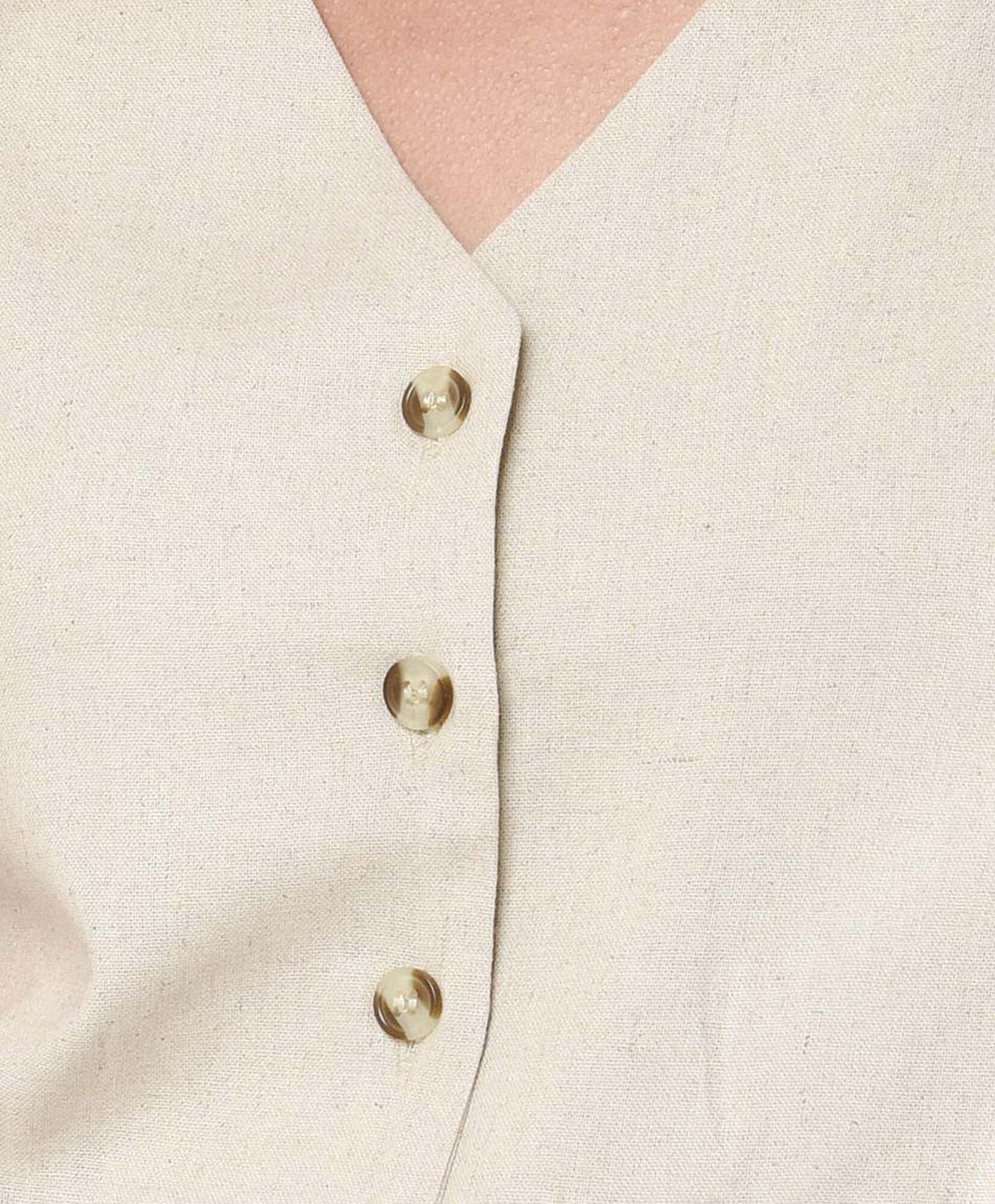 Vest mujer beige lino Vest mujer beige lino