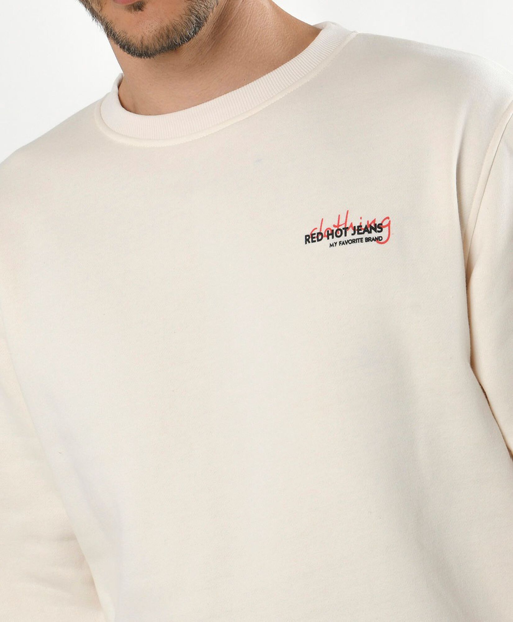 Polerón hombre doble estampado frase Polerón hombre doble estampado frase