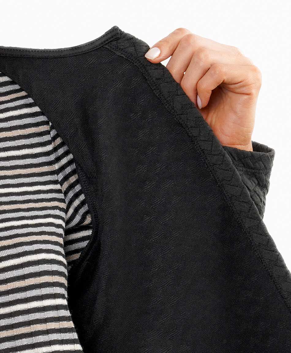 Chaqueta mujer  texturizada negra