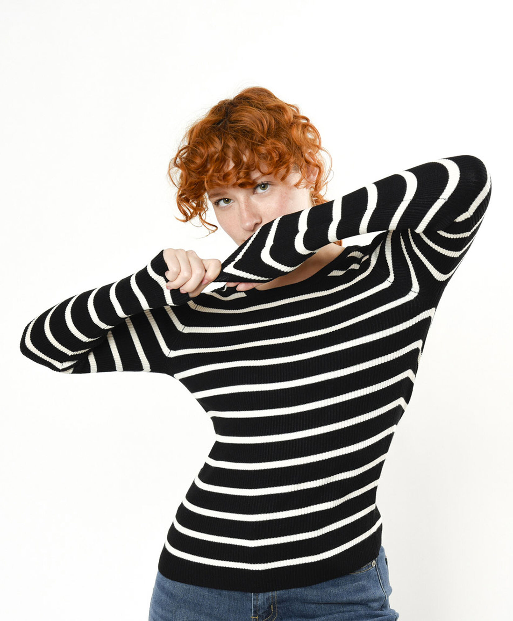 Sweater mujer líneas bicolor Sweater mujer líneas bicolor