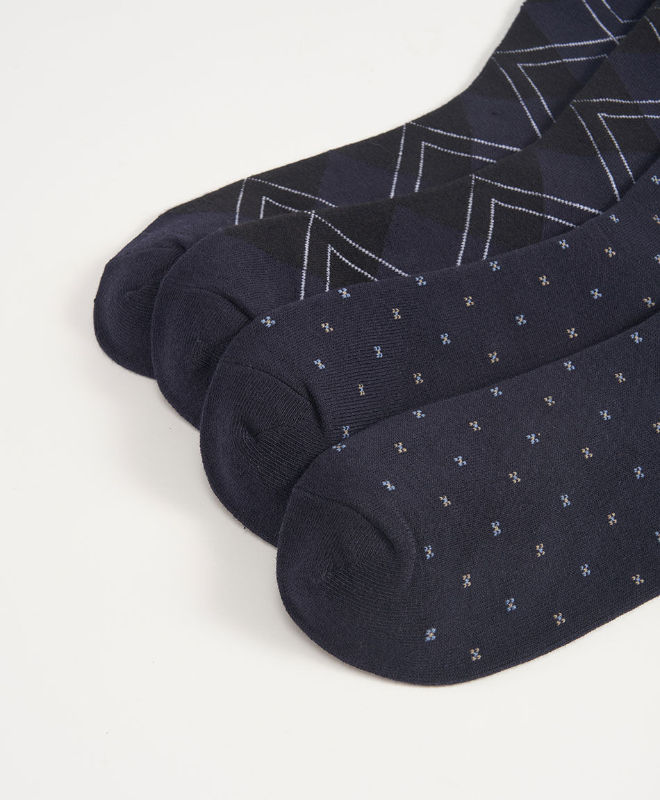 Pack 2 calcetines hombre rombos