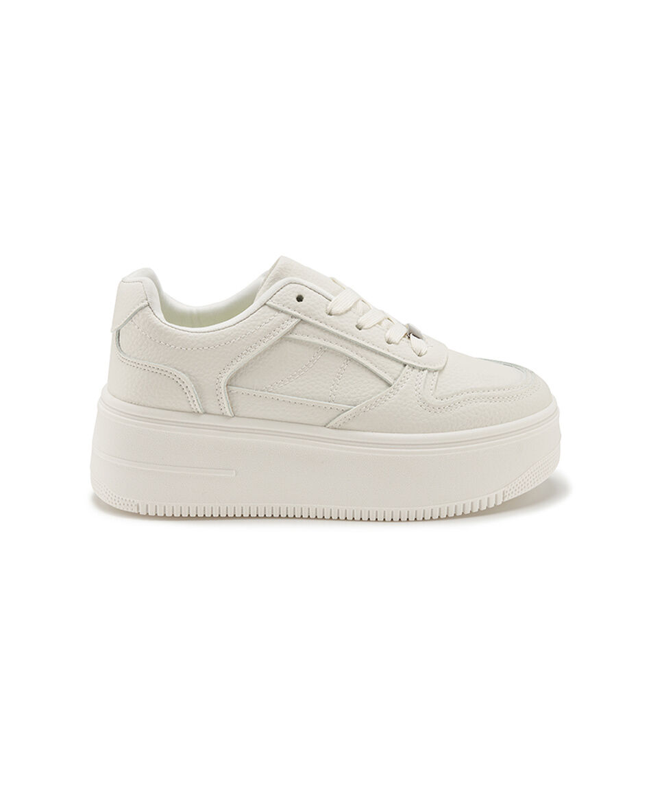 Zapatilla mujer blanca plataforma