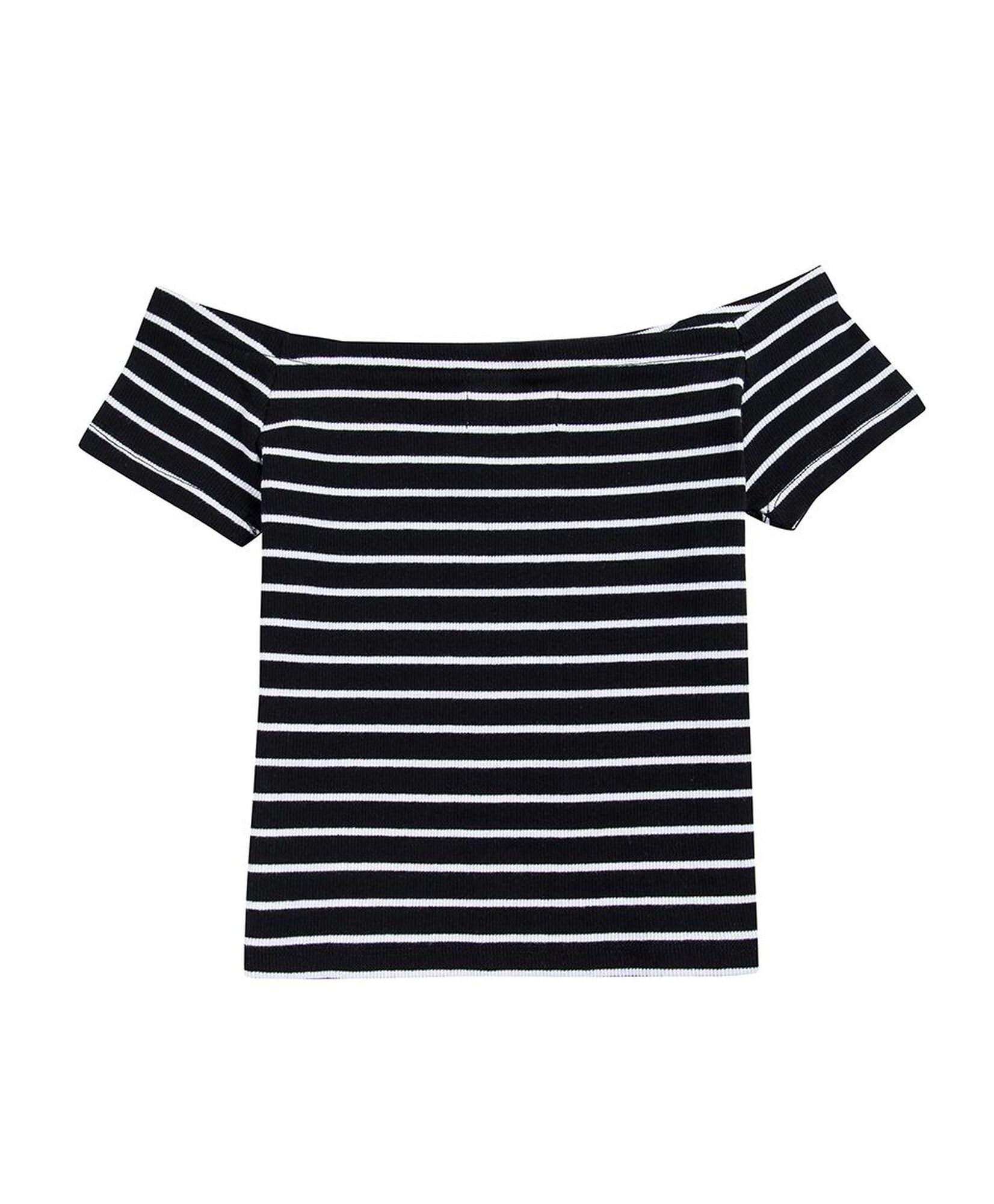 Polera niña acanalada líneas Polera niña acanalada líneas