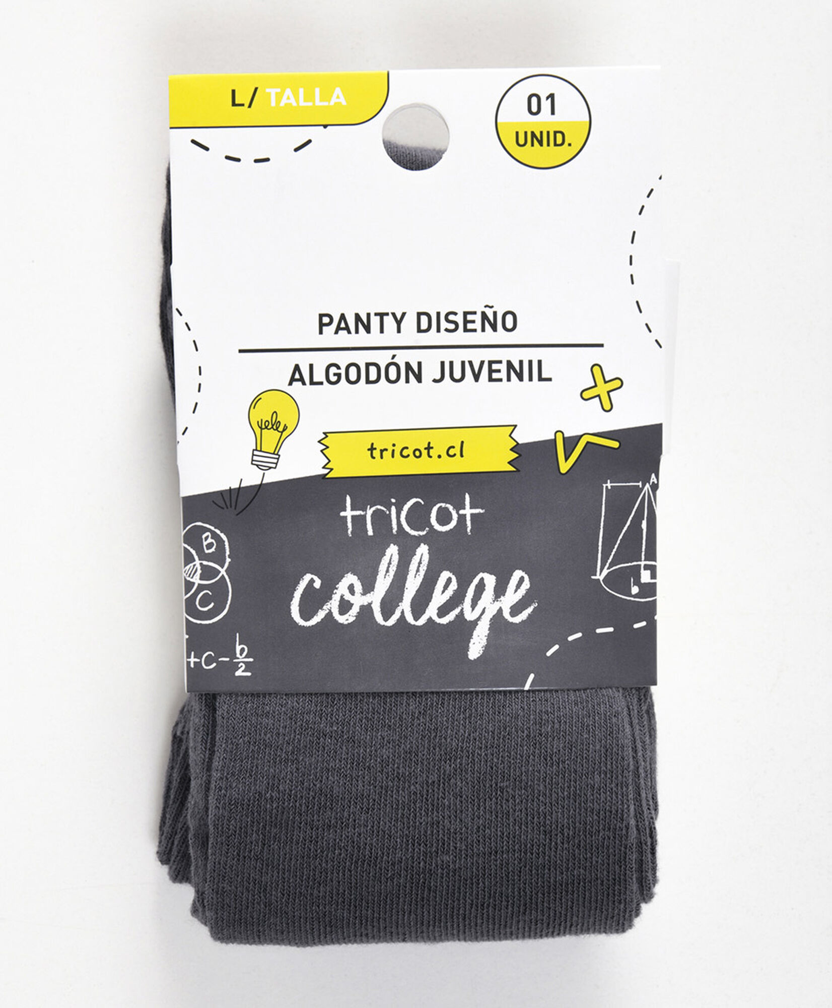 Panty escolar gris flor Panty escolar gris flor
