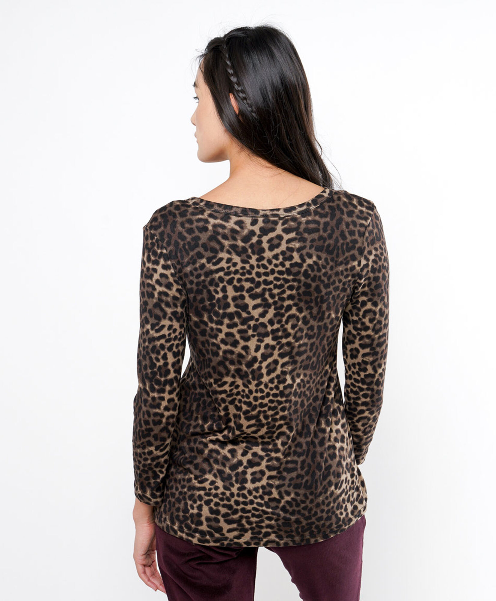 Polera mujer animal print leopardo Polera mujer animal print leopardo