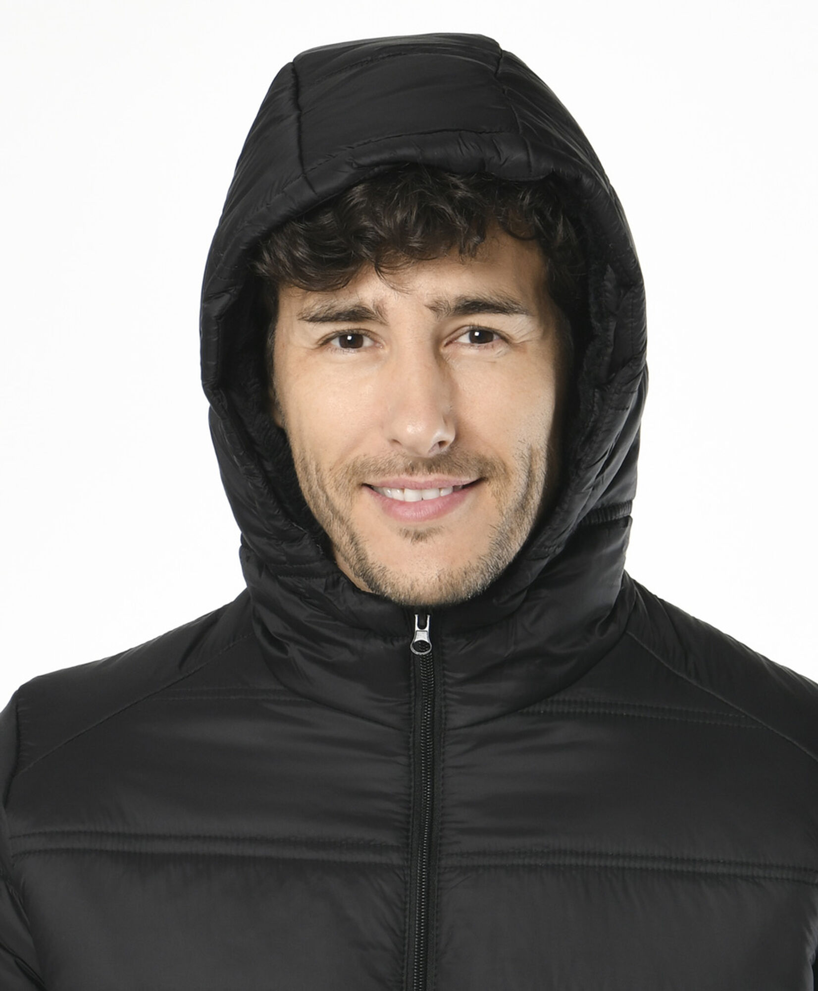 Parka hombre forrada negra Parka hombre forrada negra