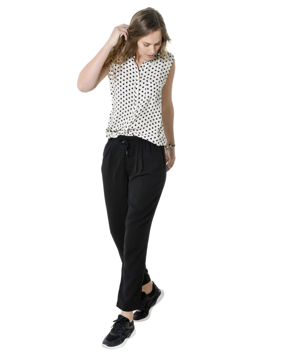 Pantalon crepe lazo