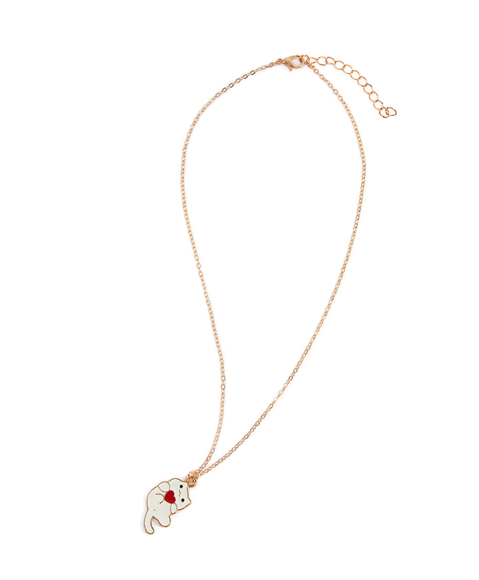 Set collar + anillo infantil gato