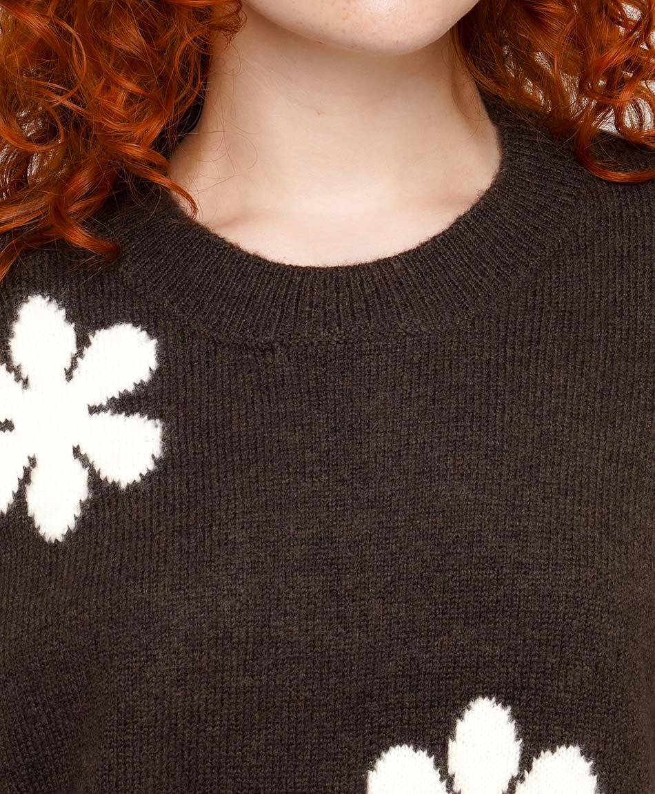 Sweater mujer jacquard flores