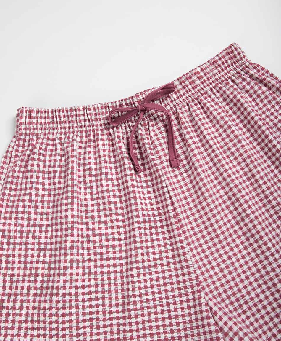 Pijama mujer short gato perro cuadritos