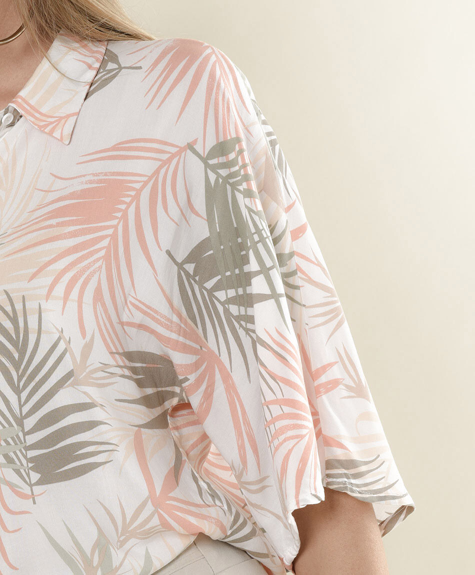 Blusa mujer tropical nudo