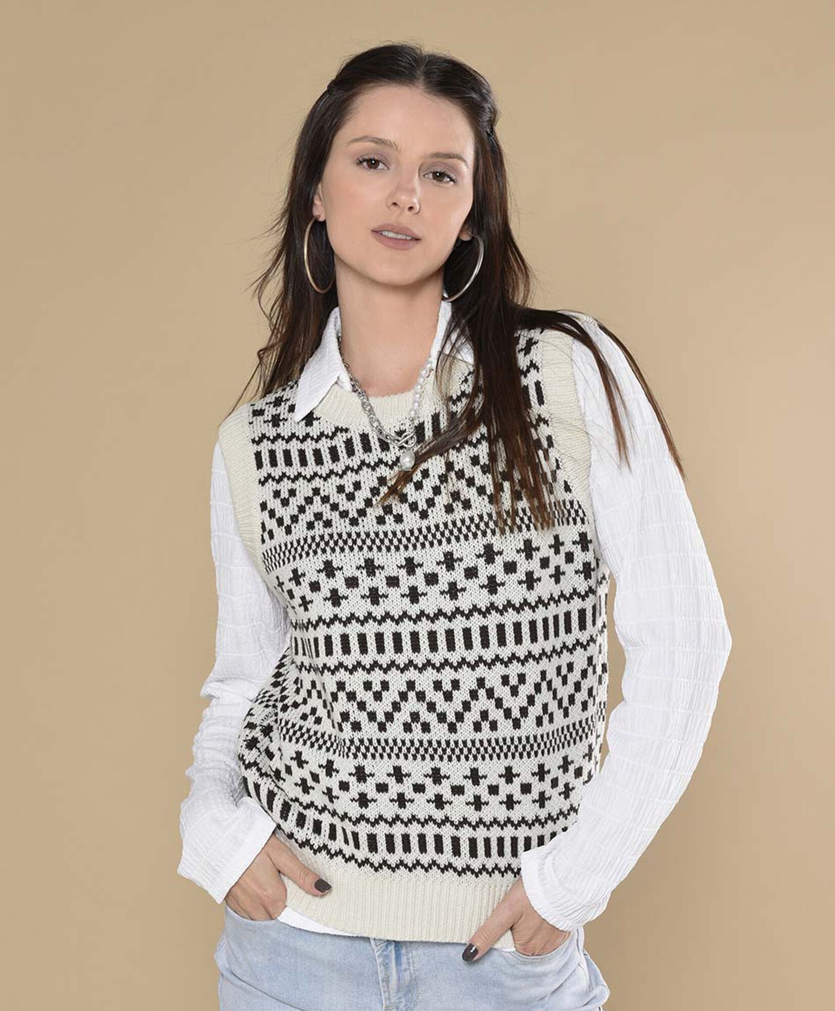 Sweater mujer sin mangas Sweater mujer sin mangas