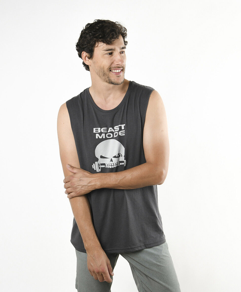 Polera hombre beast mode sin mangas